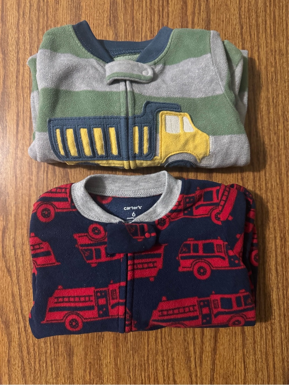 Bundle Of 2 Carter’s Infant Boys Fleece Footsie Pajamas